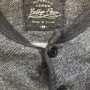 Men's J. Crew Grey Vintage Fleece. Size Medium